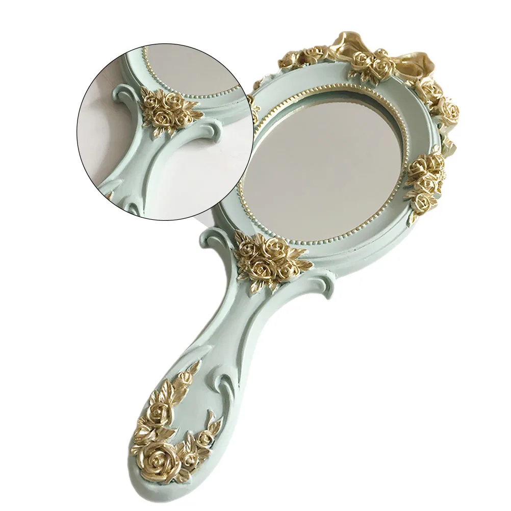 

1Pcs Handheld Mirror Stylish Durable Lightweight Makeup Mirror Clear Surface Tool for Women Bedroom Use Perfect Gift