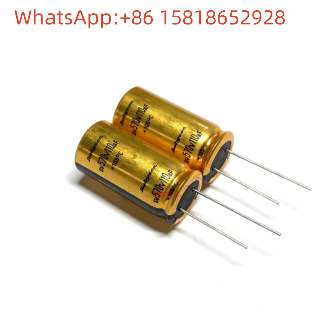 

5pcs 570V110UF 18X35 Ruby RXW Hi-Fi Gold Shell Electrolytic Capacitors Can Replace 550V100UF