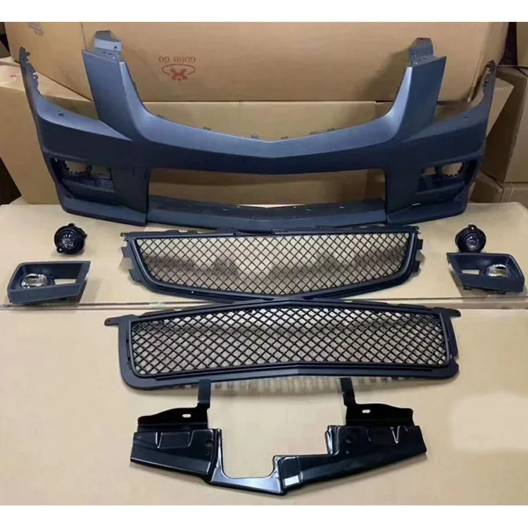 High Quality CTS 2008-2012 Front Bumper Front Grille Fog Lamps Modifications Upgrades V Edition Body Kits for Cadillac