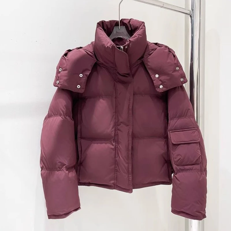 Giacca da donna in piumino di cotone versione coreana addensare cappotto da donna con cappuccio allentato caldo da ragazza invernale piumino capispalla Top