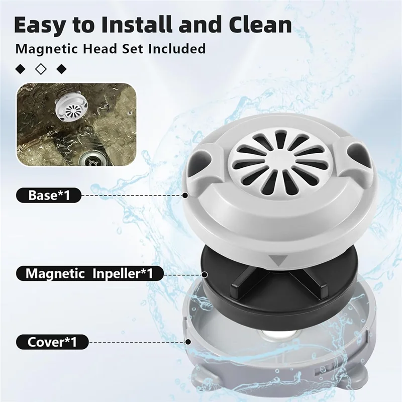 LURACO Jet Motor Pedicure Spa Tubs Magnetic Jet Head With Propeller Cover 4-Pin