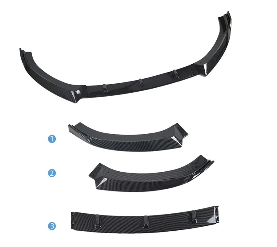 

Car front lip Front Bumper Lip Spoiler Chin Spoiler Diffusers Shovels Modification Fits for Audi A3 8V 2014 2015 2016 ABS