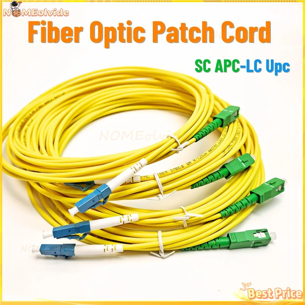 

20 шт. симплексный патч-корд LC/UPC-SC/APC одномодовый 1 м/2 м/3 м/5 м/10 м оптоволоконный соединительный кабель LC UPC-SC APC FTTH