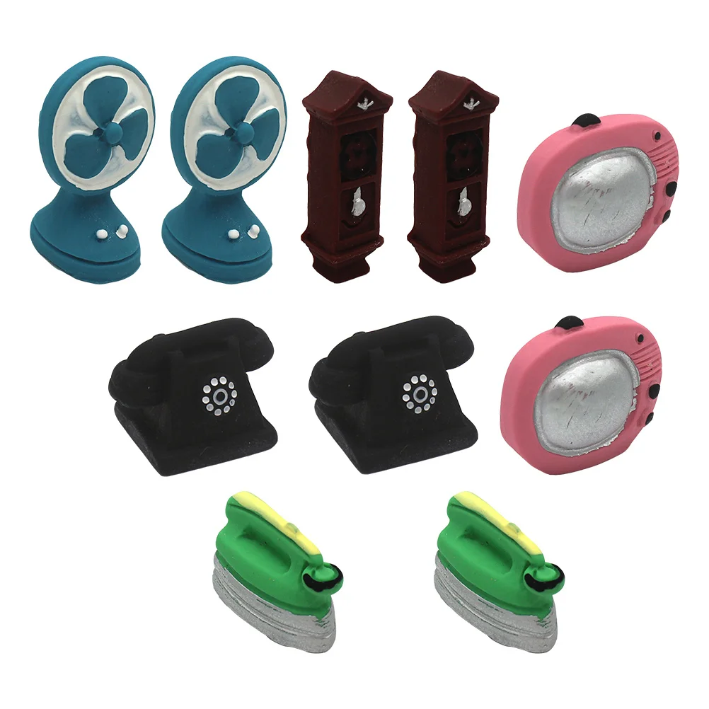 

10Pcs Mini Home Appliances Molds Retro Decor DIY Crafts Room Box Decoration 70s 80s Props DIY Furniture Decor