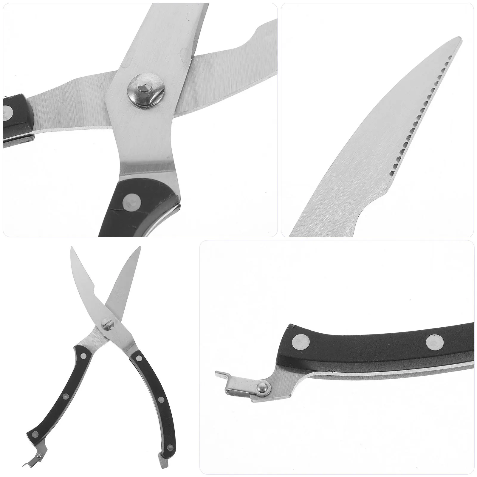 

Kitchen Gadget Stainless Steel Scissor Heavy Duty Food Shear Multipurpose Chicken Bone Scissor for Lobster Seafood Grilling