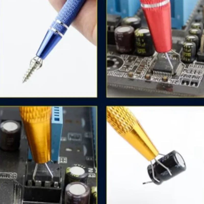 Precision 4-Claw IC Chip Extractor Remover Electronic Component Grabber Pick up Puller Tool for Repair of Small Parts Nuts