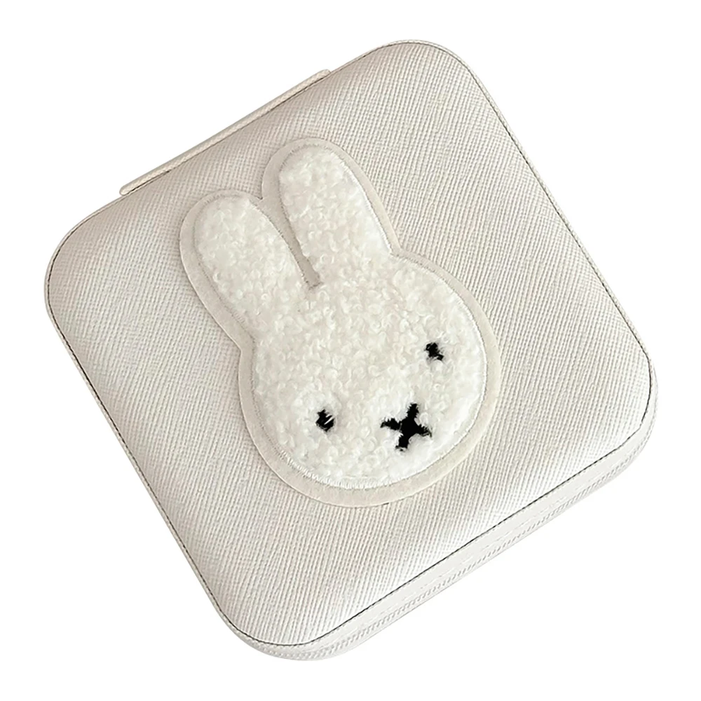 

2025 portable jewelry box jewelry storage rack display travel earrings necklaces rings earrings zippers leather storage box