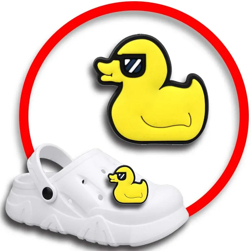 Duck Shoe Charms para Sandálias Crocs, Mulheres Tamancos Pins, Decorações de Sapatos, Emblemas Masculinos, Meninos e Meninas Acessório