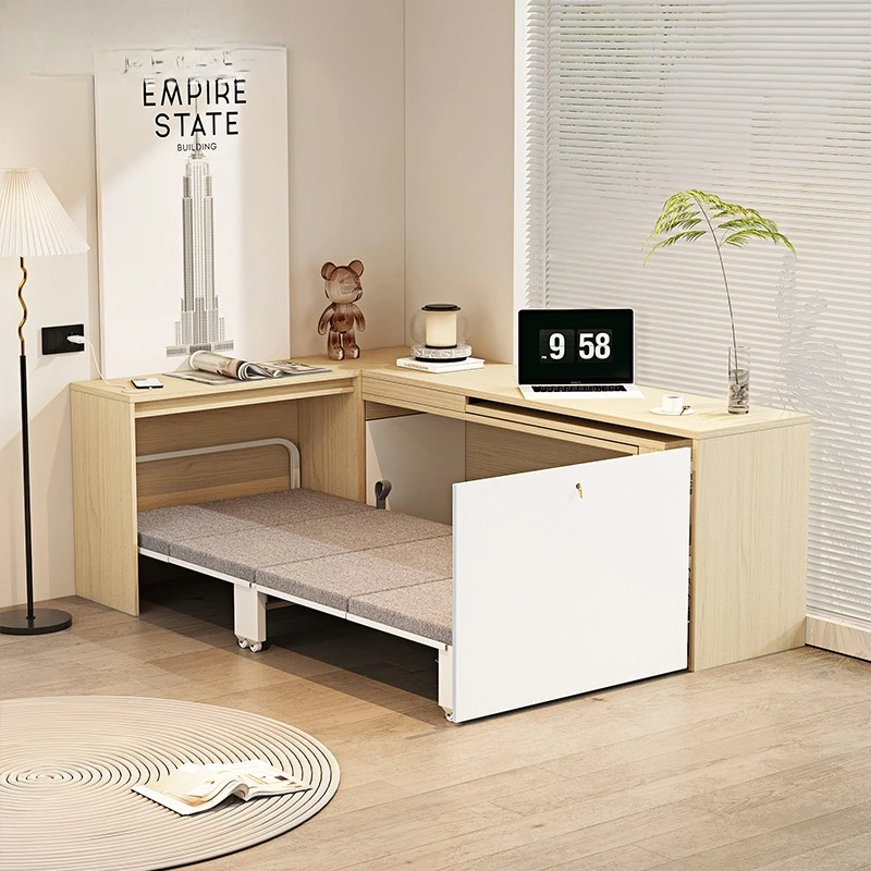 log wind folding bed office lunch break rotatable desk integrated nap artifact invisible bed 8CH29