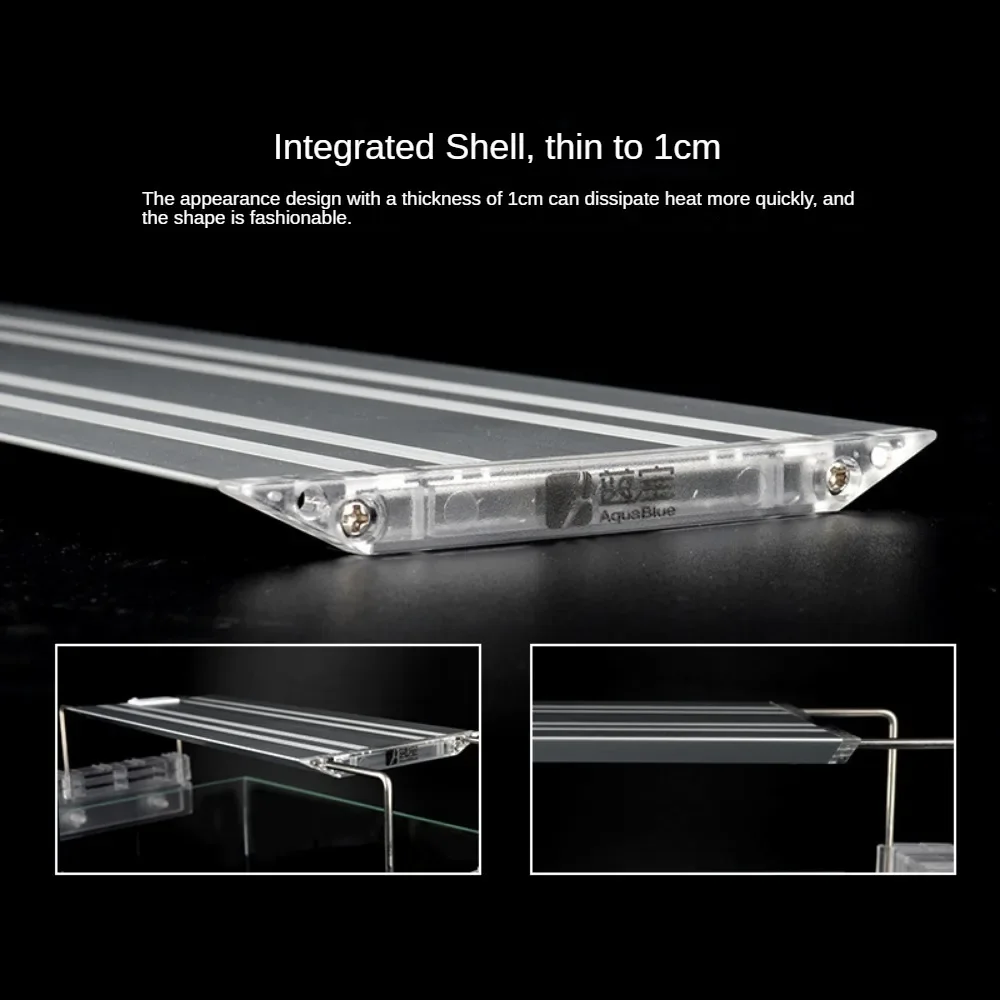 LED Aquarium Light with Brightness Adjustment, Fish Tank Light, Touch Control, High Transparent Aquarium Lamp for Freshwater