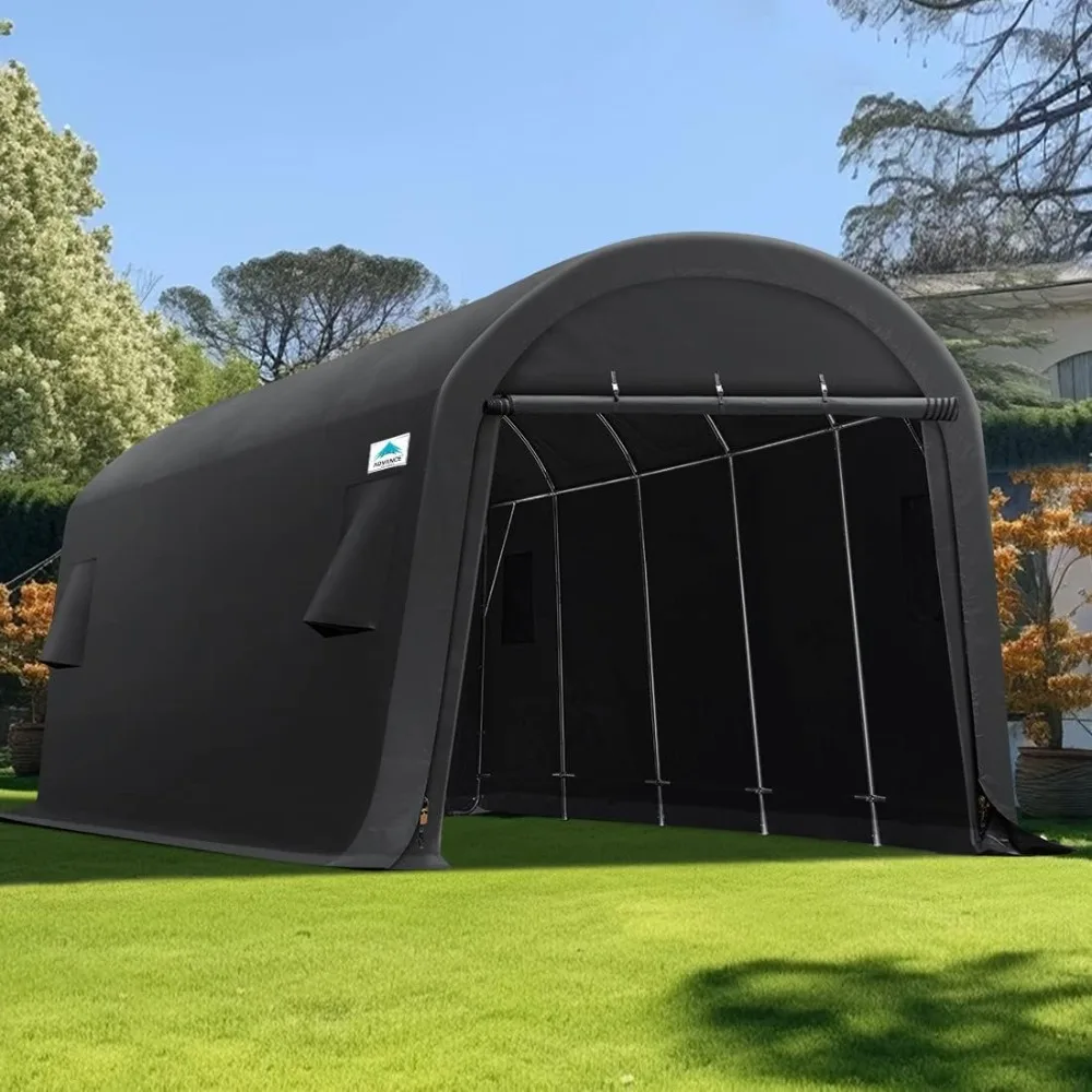 13x20 Ft Large Garage Tent Carports ,with 2 Roll Up Doors & Vents Outdoor Portable Storage Shelter , Outdoor Carports