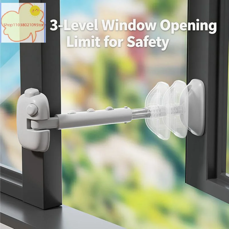 【HT】Home Window Safety Lock 1/2Pcs Child Protection Restrictor Anti-Fall Baby Safety Limiter for Balcony Windows
