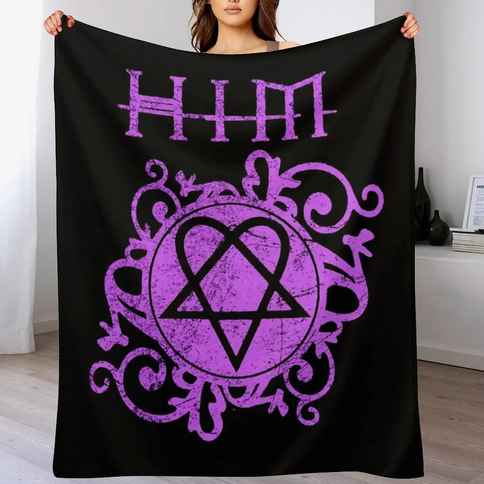 

Vintage Photograp Him Ville Valo Band Romance Awesome For Movie Fan Throw Blanket Beach Tourist Blankets