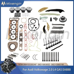 Engine Parts Timing Pistons bearing Gaskets Rebuild Overhaul Kit Fit 2.0 L L4 GAS TFSI TSI For Audi Skoda Volkswagen 2.0L EA888