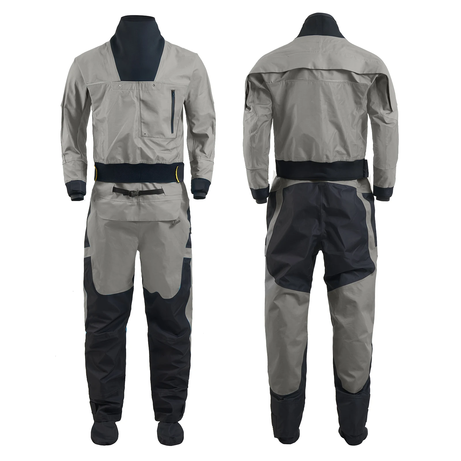 Outdoor sports suit dry clothes latex collar cuff Breathable  Three-layer Waterproof Material Kayaking Surfing Paddling