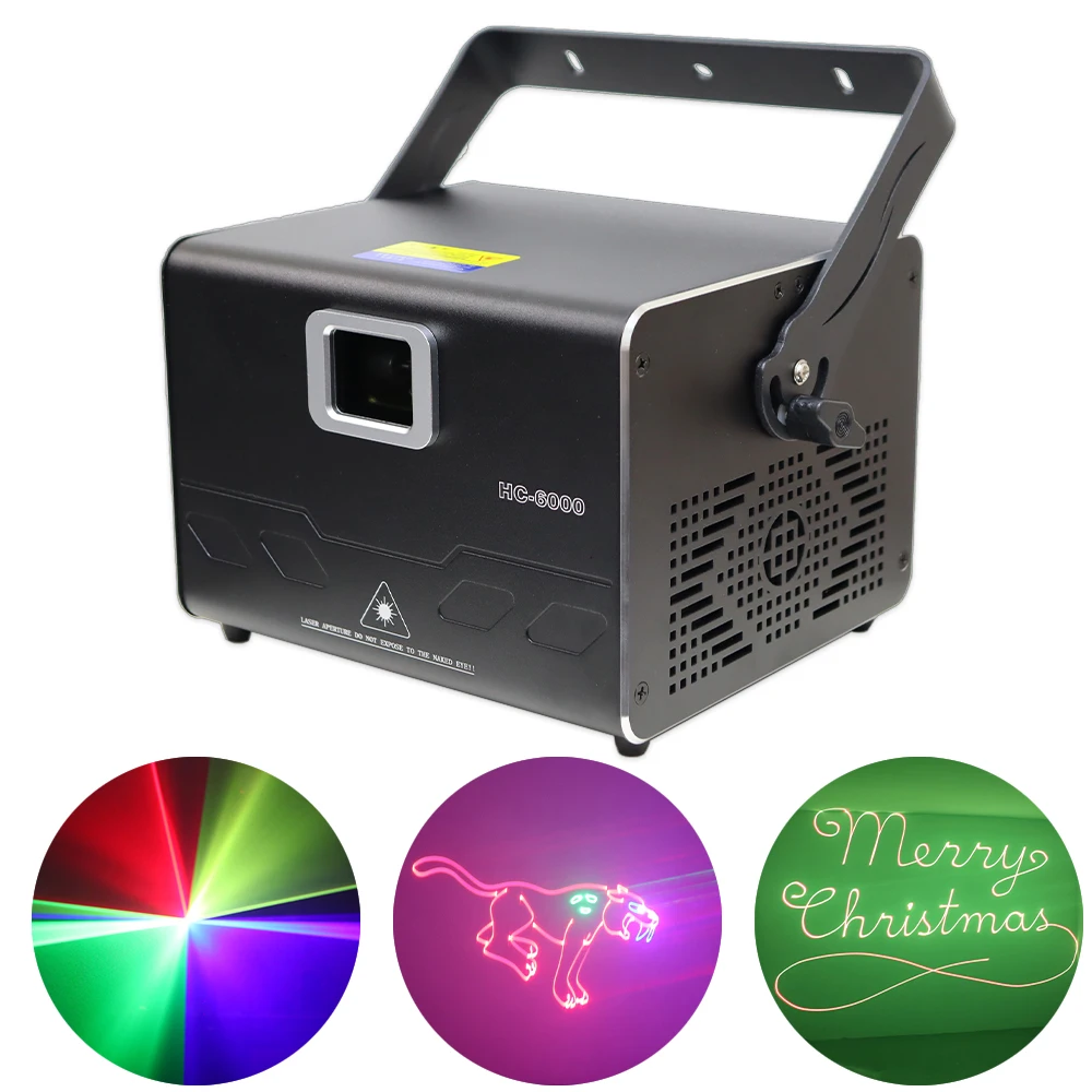 

YUER 6W ILDA 3D Scan Stage Laser Light Wedding Party Profession DMX Lighting Club DJ Disco Animation RGB Projector Beam Lase