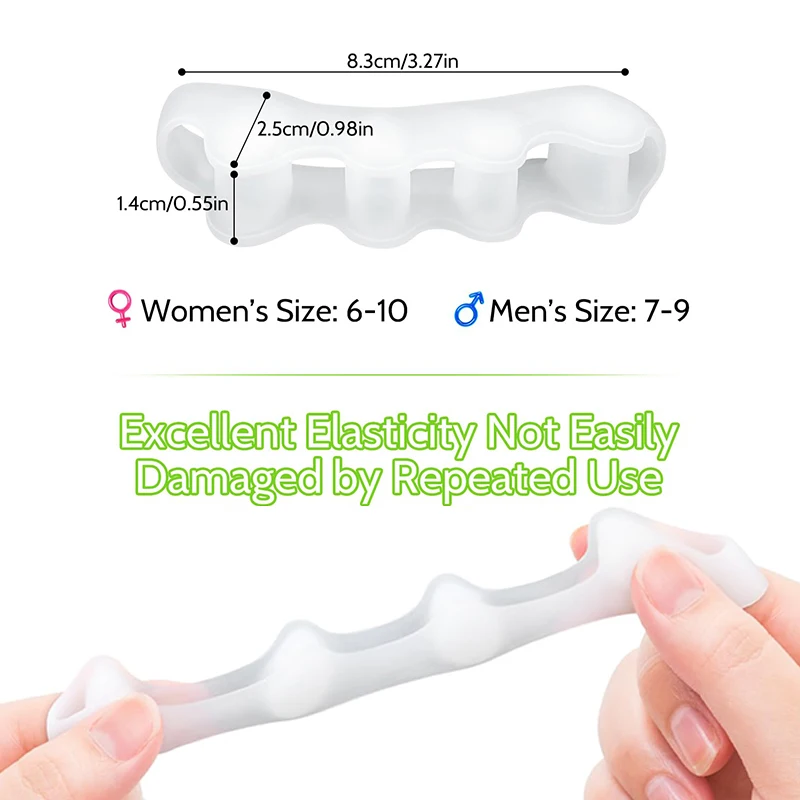 Silicone Toe Separators Overlapping Toe Corrector Hammer Hallux Valgus Bunion Corrector Foot Care Relief Pain Foot Protector