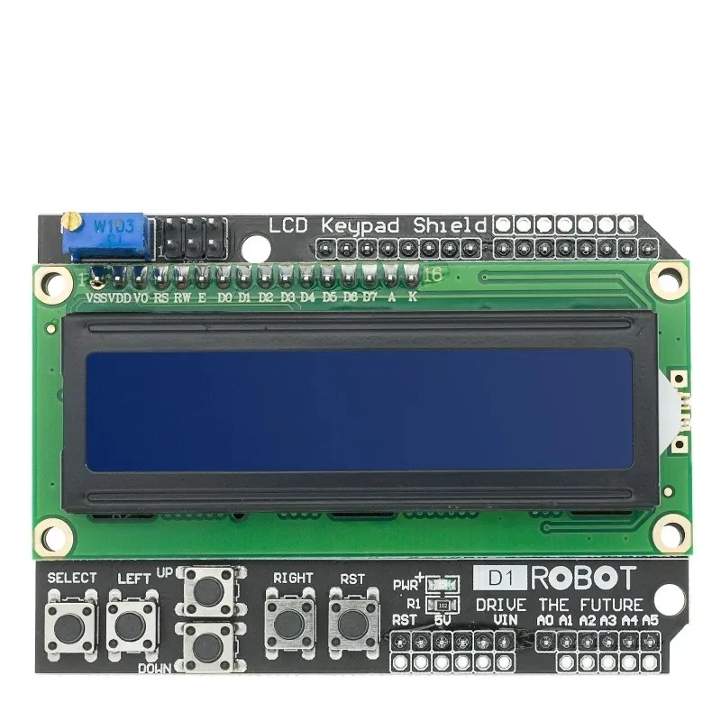 แผงแป้นคีย์บอร์ดแอลซีดี LCD1602โมดูล1602แสดงผลหน้าจอสีฟ้าสำหรับ Arduino