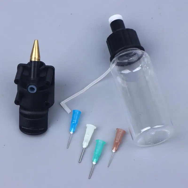 

♥Airbrush Kit With 50ml Special Bottle & 0.2mm/0.3mm/0.5mm/0.8mm Disposable Nozzle No-Clean Air Brush Tool Spray Module