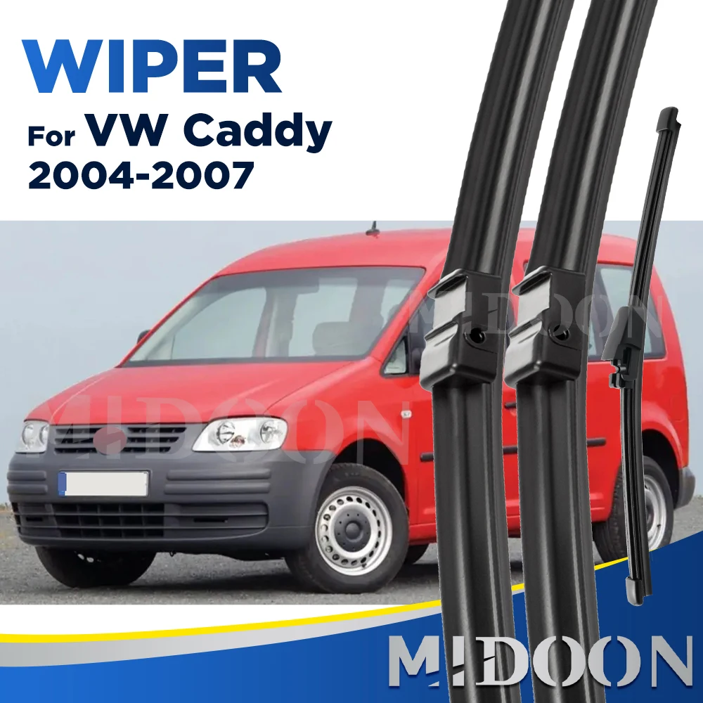 

Передний и задний дворник MIDOON для Volkswagen VW Caddy 2004-2007 2005 2006 2007, щетки стеклоочистителя, щетки для ветрового стекла 24 "+ 19" + 16"
