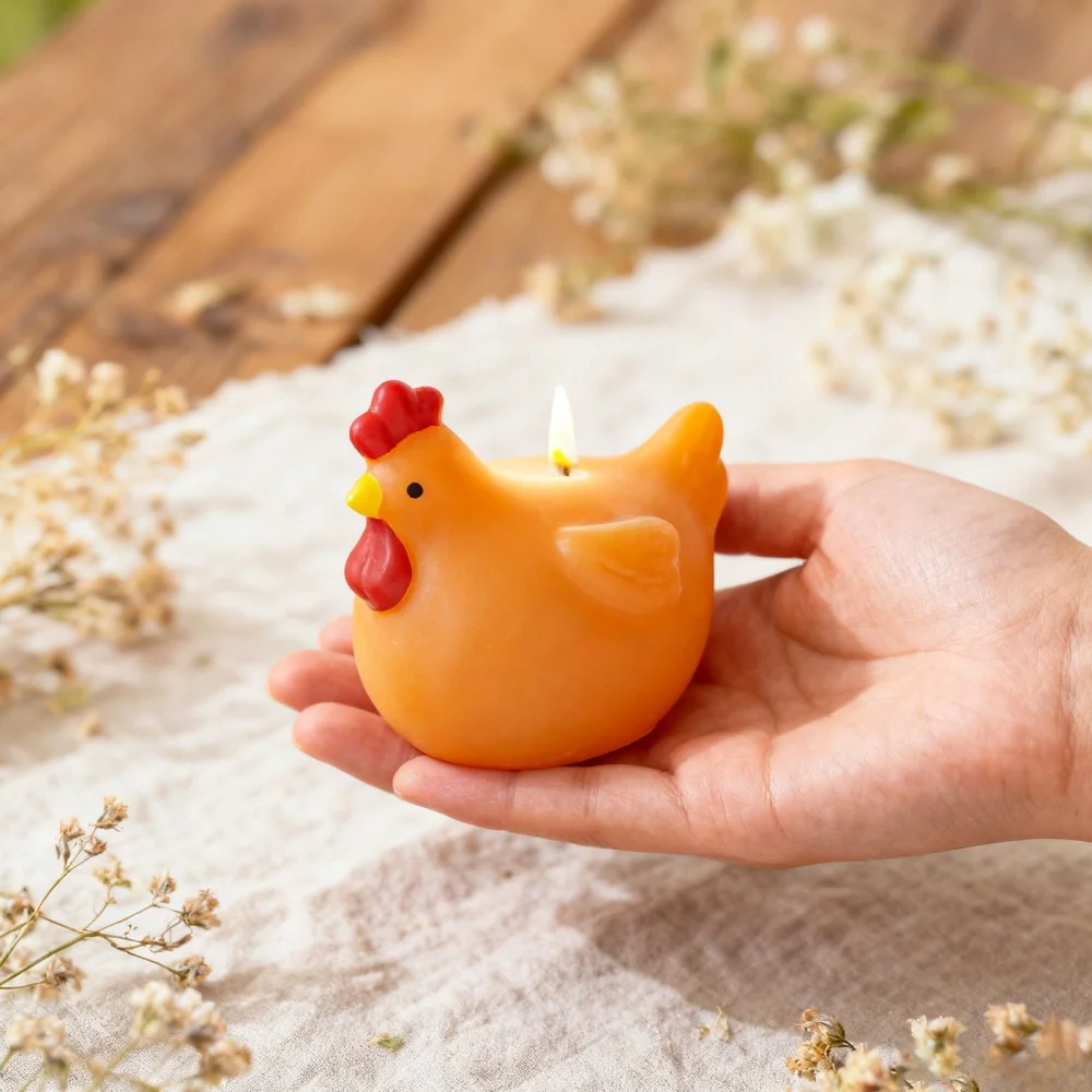 Plaster Cement Mould Multifunctional Cute Chicken Crafts Mould Easter Home Decor Mold Easy-To-Demould Silicone Chick Mold
