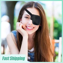 1pc Amblyopia Correction Single Eye Mask Black Adjustable Universal 3D Concave Eyepatch Pirate Cosplay Multifunctional Eye Patch