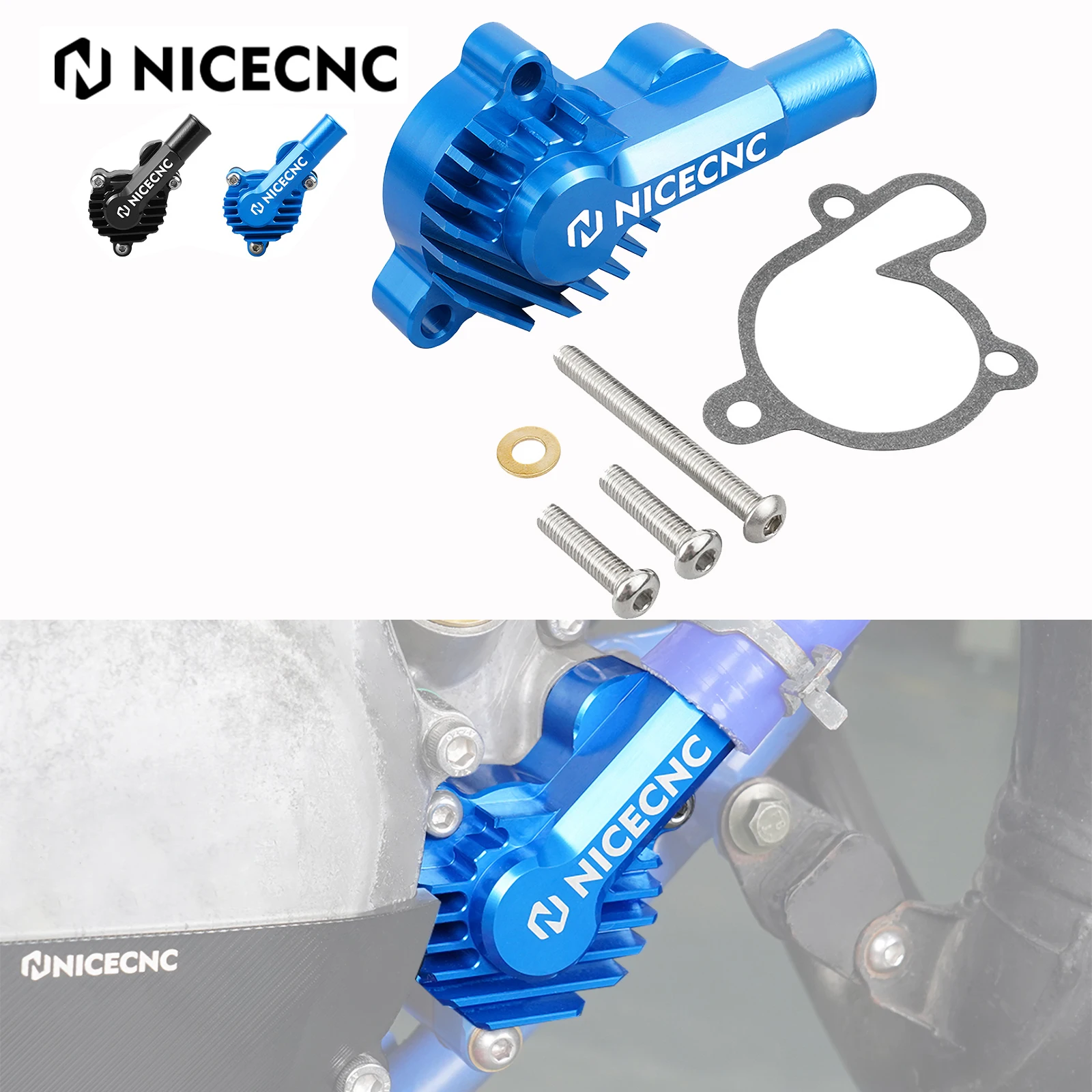 

NICECNC for Yamaha YZ80 1993-2001 YZ85 2002-2018 2017 2016 YZ 80 85 Water Pump Cover Motocross Accessories Aluminum Black Blue