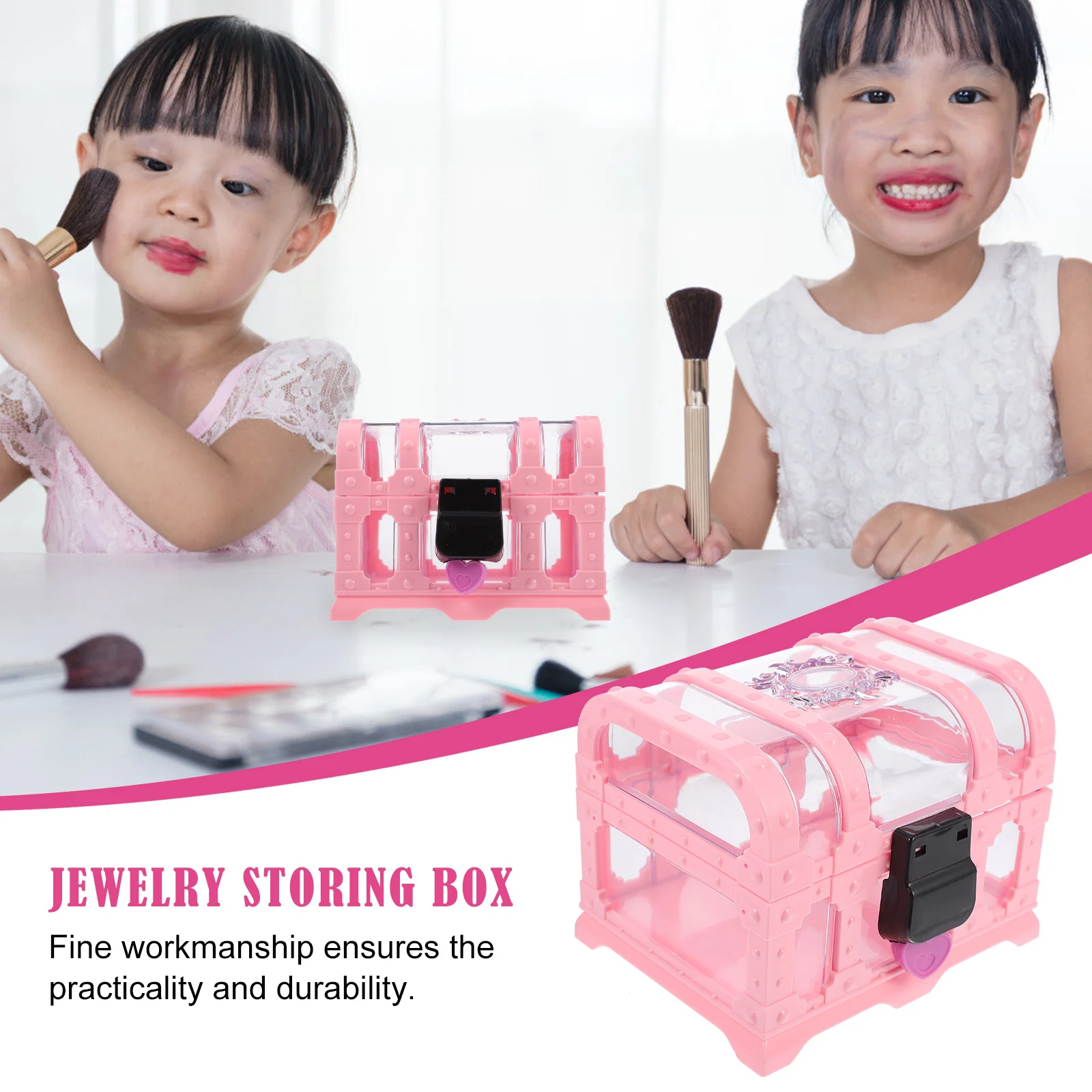 

1 комплект запираемой коробки для хранения органайзера, портативный дорожный футляр, многофункциональная витрина для ювелирных изделий, полезная шкатулка для драгоценностей