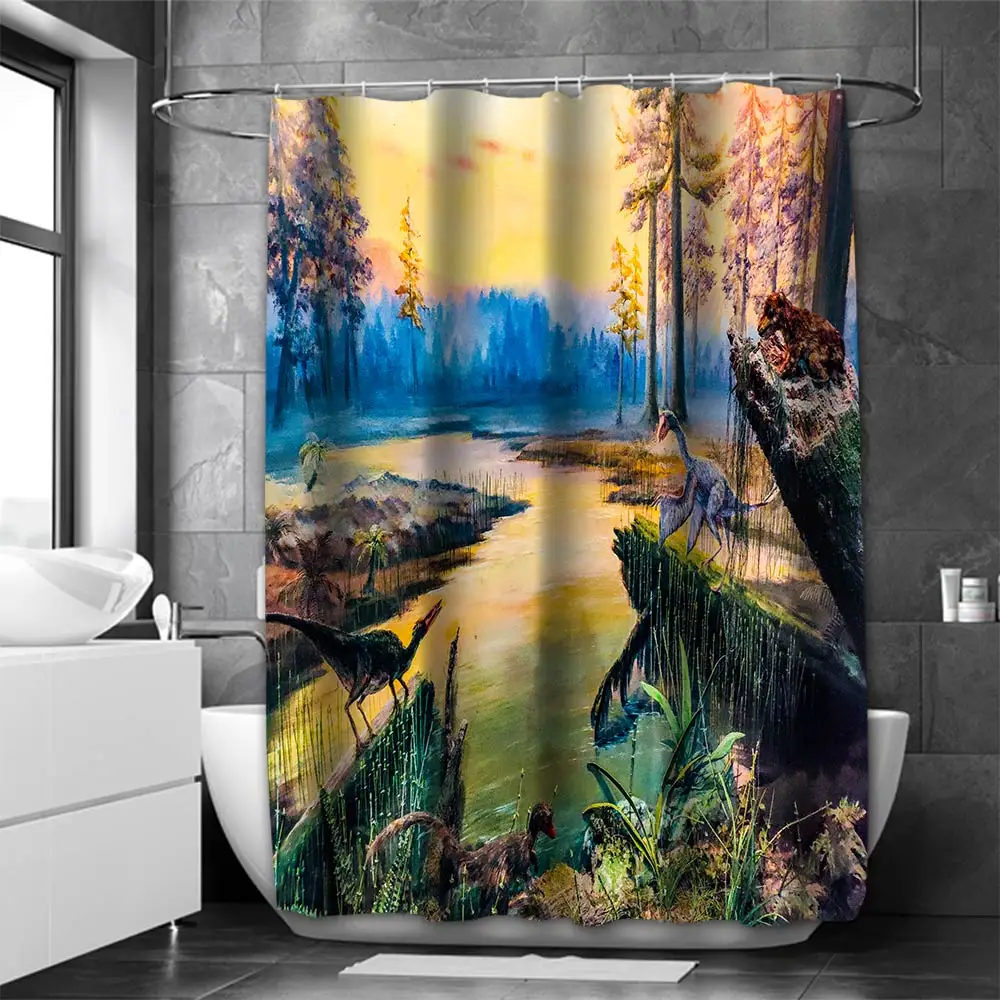 

Scenic Waterfall Bathing Curtain Bathroom Shower Curtain Waterproof With 12 Hooks Home Deco Free Ship