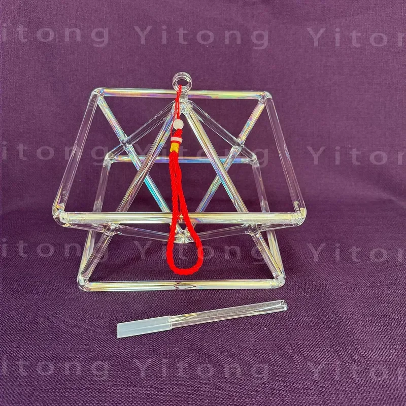 STAR LIN KUP Cosmic Magic Color Singing Merkaba Crystal Pyramid for Yoga Meditation Healing Chakra Balancing Professional
