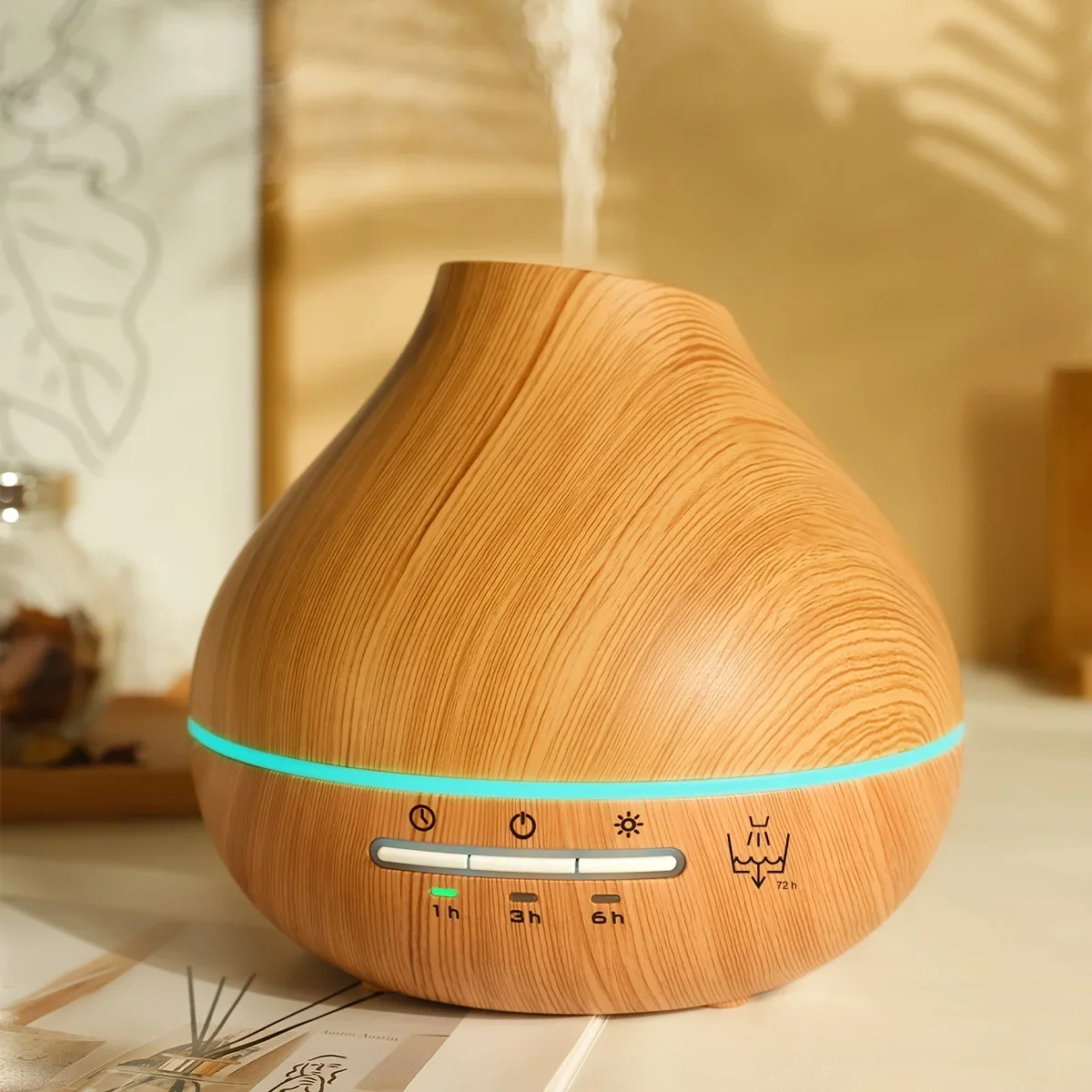 Ultrasonic Aromatherapy Humidifier, Large Capacity Essential Oil Diffuser with Auto Shut-Off, Cool Mist Ultrasonic Humidifier fo