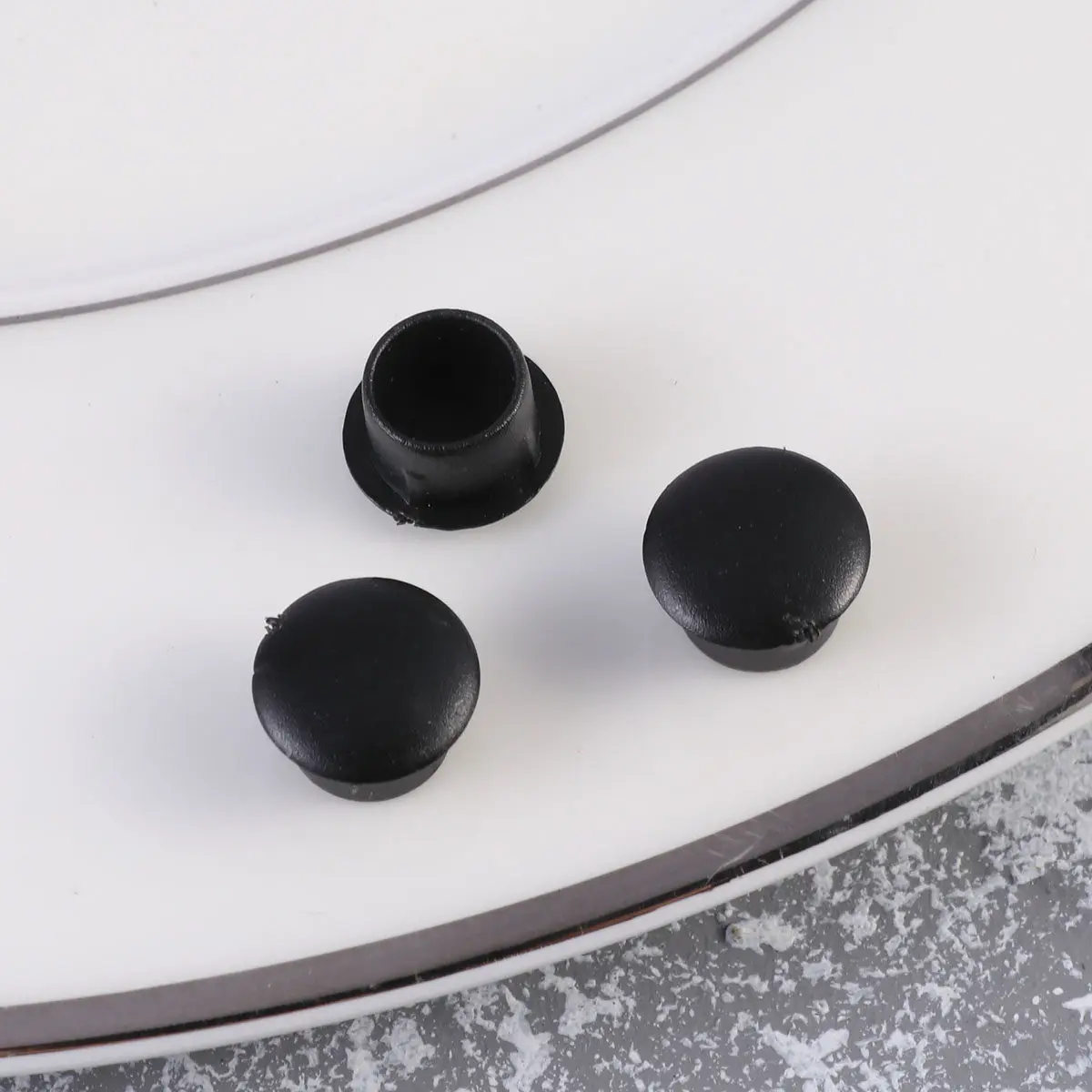 50Pcs 10Mm Cabinet Hinge Screw Covers Plastic Decorative Door Window Furniture Hinge Bolt Cover Conceal Screws No Tool Required