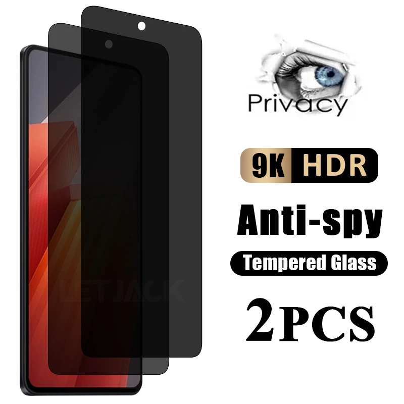 2Pcs Privacy Screen Protectors For Vivo iQOO Neo 8 7 Pro 6 SE Anti-Spy Glass For Vivo V27e V25e V23e V21e Y35 Y16 Tempered Film