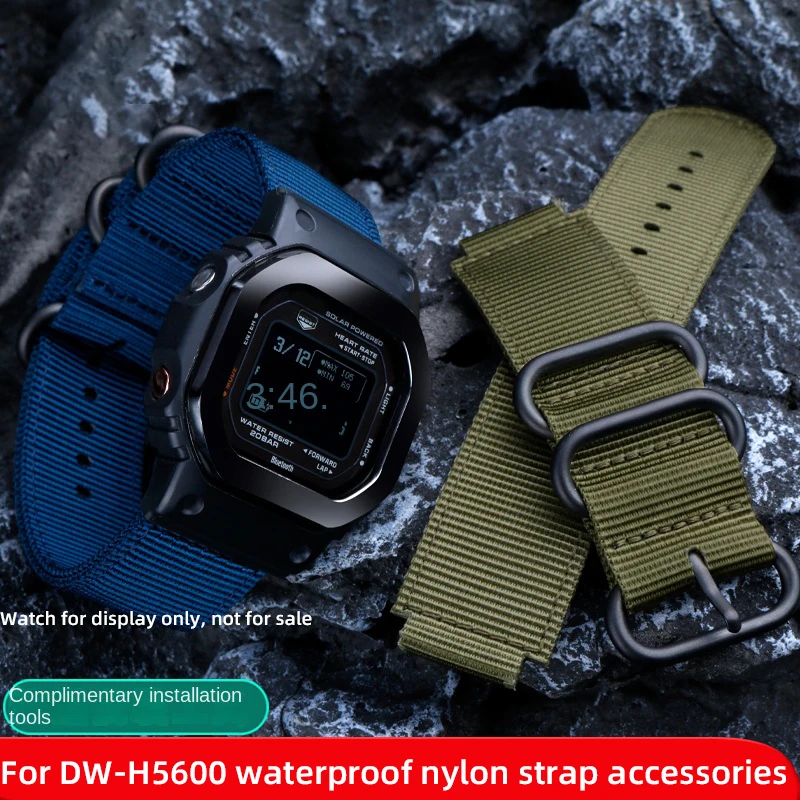 

DW H5600 Mod Nylon Strap For G-SHOCK Casio DW-H5600 dw-h5600 Strap Refit Waterproof Nylon Canvas Watch Band Bracelet Men‘s 18mm