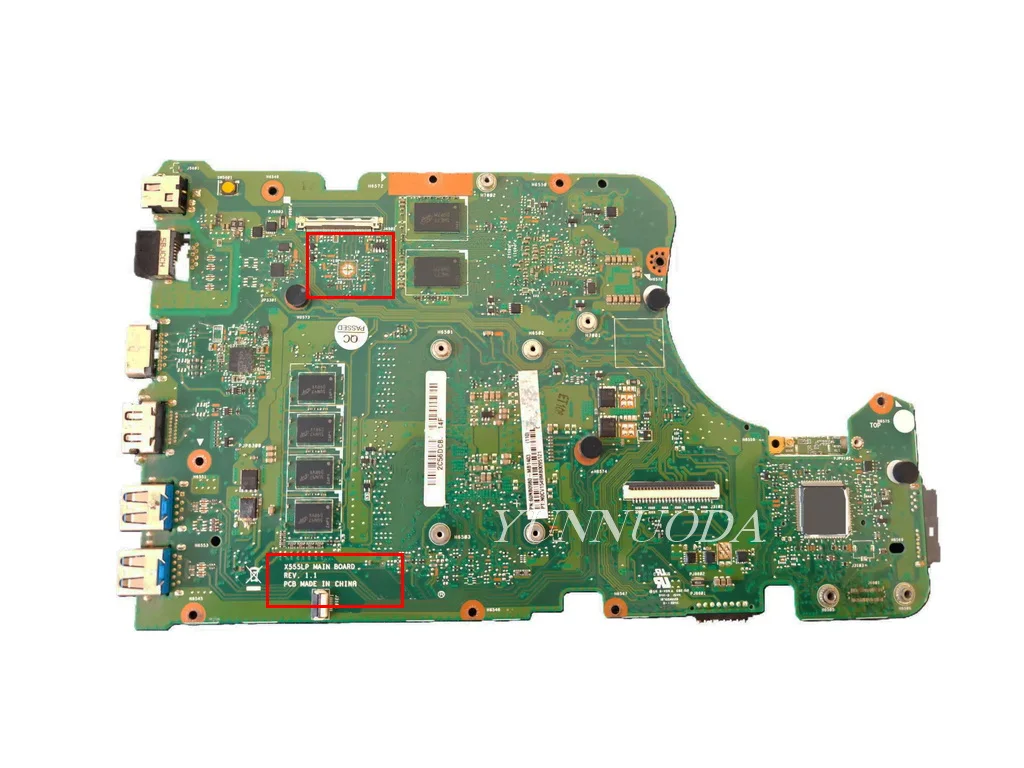 X555LP motherboard Laptop ASUS X555LI X555LP, motherboard dengan i3 i5 i7 CPU V2G GPU 4G RAM USB HDD board 100% telah diuji