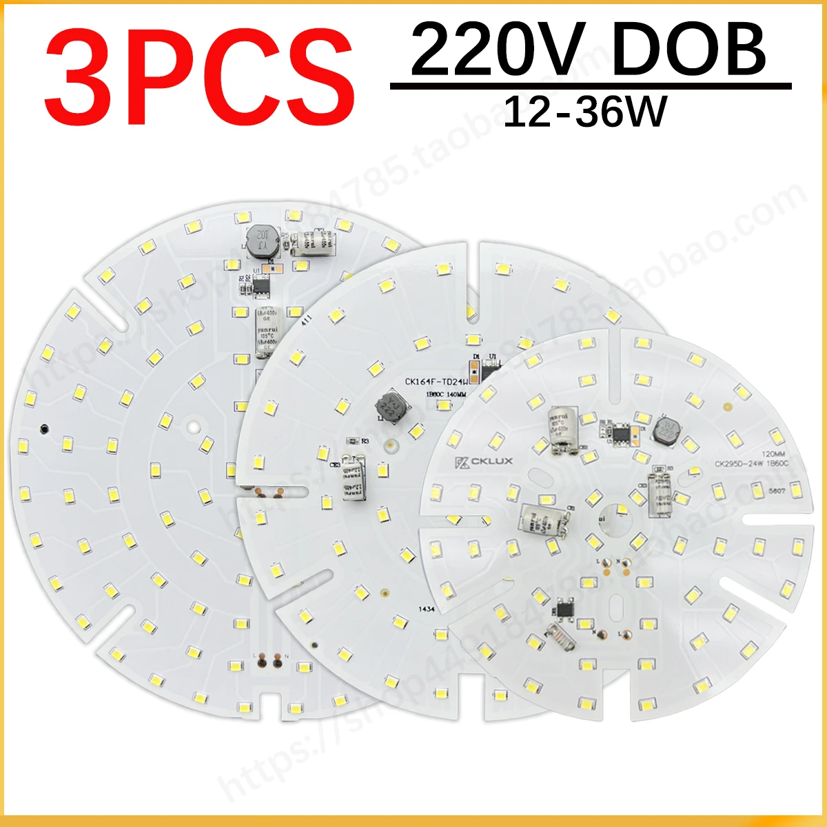 

Мощная светодиодная плата DOB AC220V 12W 15W 24W 36W SMD 2835 с чипами LED для светодиодных ламп и потолочных светильников