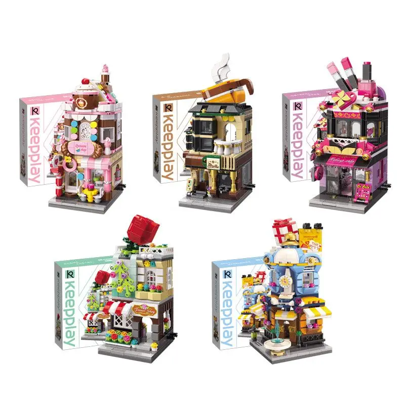 Keeppley Building Blocks Colorful Street View Halloween Secret Room Ornaments Collection Gifts