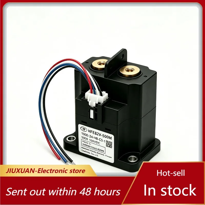 New 1pcs/lot HFE82V-500M 1000-24-HB-C5-1 DC24V 500A High Voltage DC Relay For EV Charger Energy Storage System