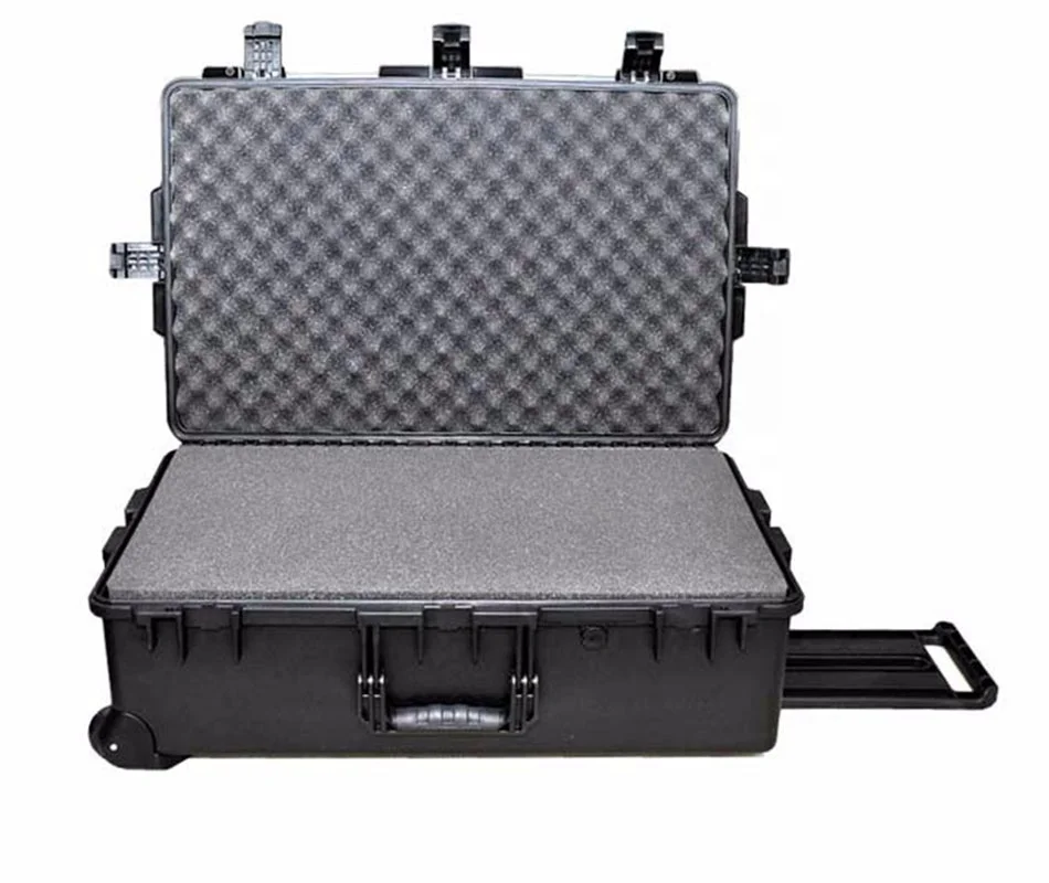 Waterproof IP67 Hard Equipment Plastic Case with Foam, Protective Storage Box for Tools and Gadgets