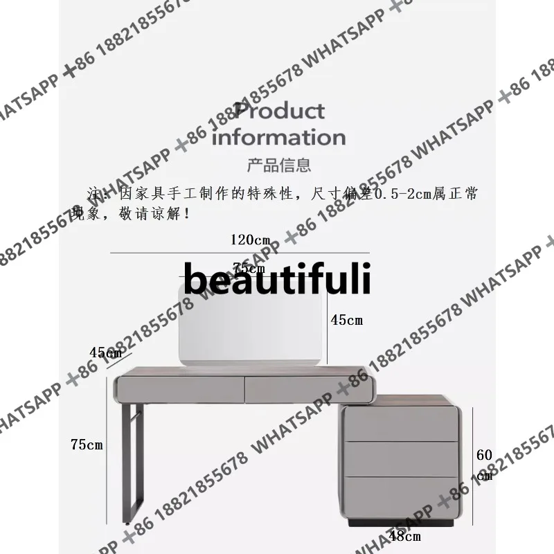 Q178 Modern simple dresser storage cabinet integrated Italian minimalist storage dressing table