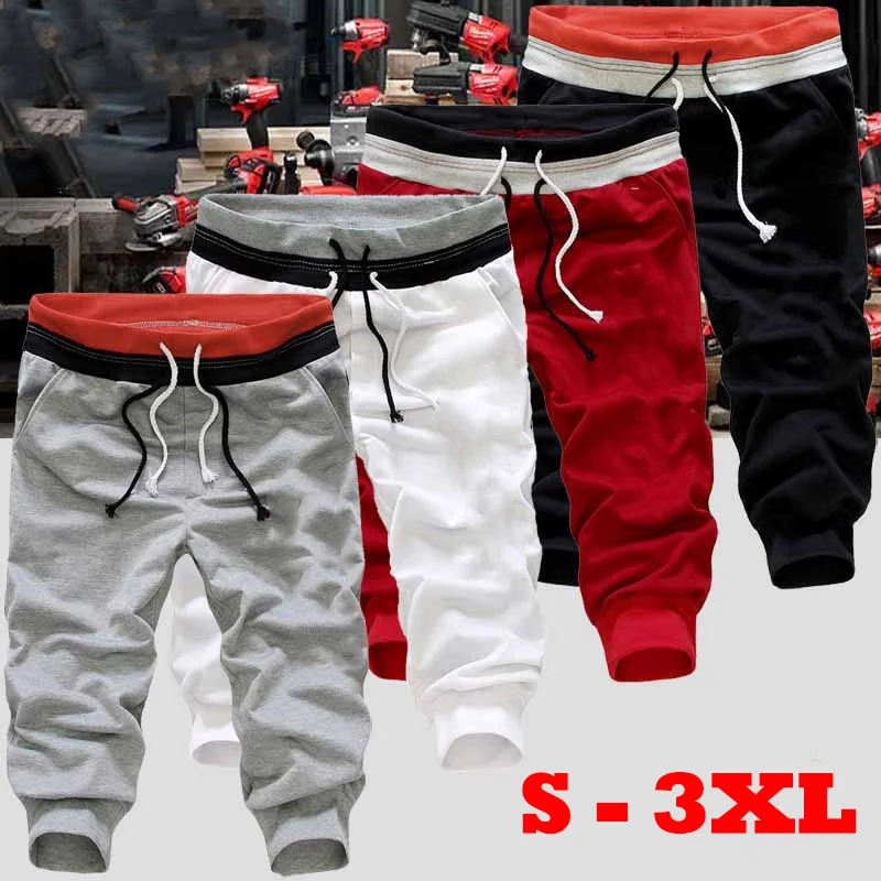 Mens Shorts Fashion Pants Athletic Shorts Capri Pant Jogger Trousers Fitness Jogging Sports Pants