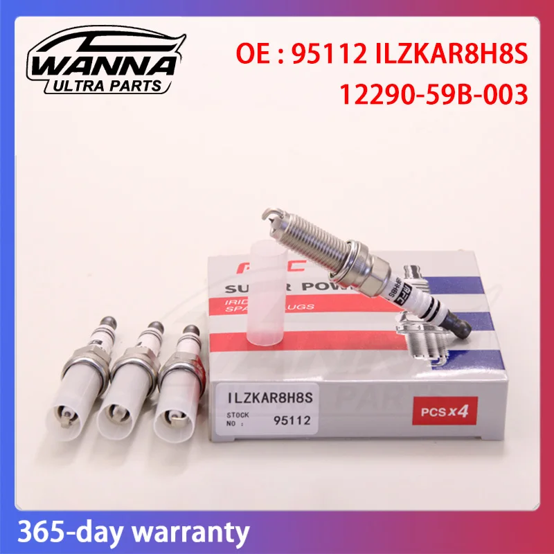 

4/6pcs OE 95112 ILZKAR8H8S 1229059B003 Spark Plug Iridium Platinum For Honda Civic CRV City Jade URV XRV Vezel Jaguar Acura CDX