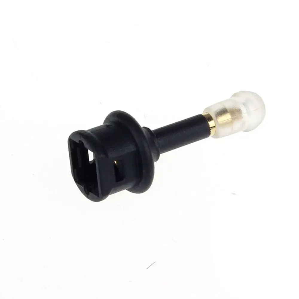 Newest Practical Chic 3Pcs Fiber Optic Black Jack Plug Gold Plated Audio Adapter Toslink To 3.5mm Optical