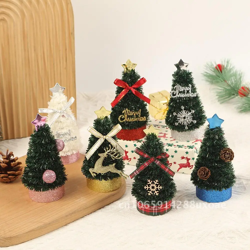 

Christmas tree mini decoration small tree Christmas table decoration Christmas tree cartoon cute Christmas tree