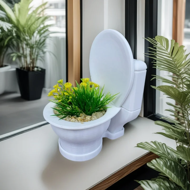 

WC Creative Flower Pot Resin is durable and non-toxic, with holes at the bottom for drainage and a detachable bottom pot