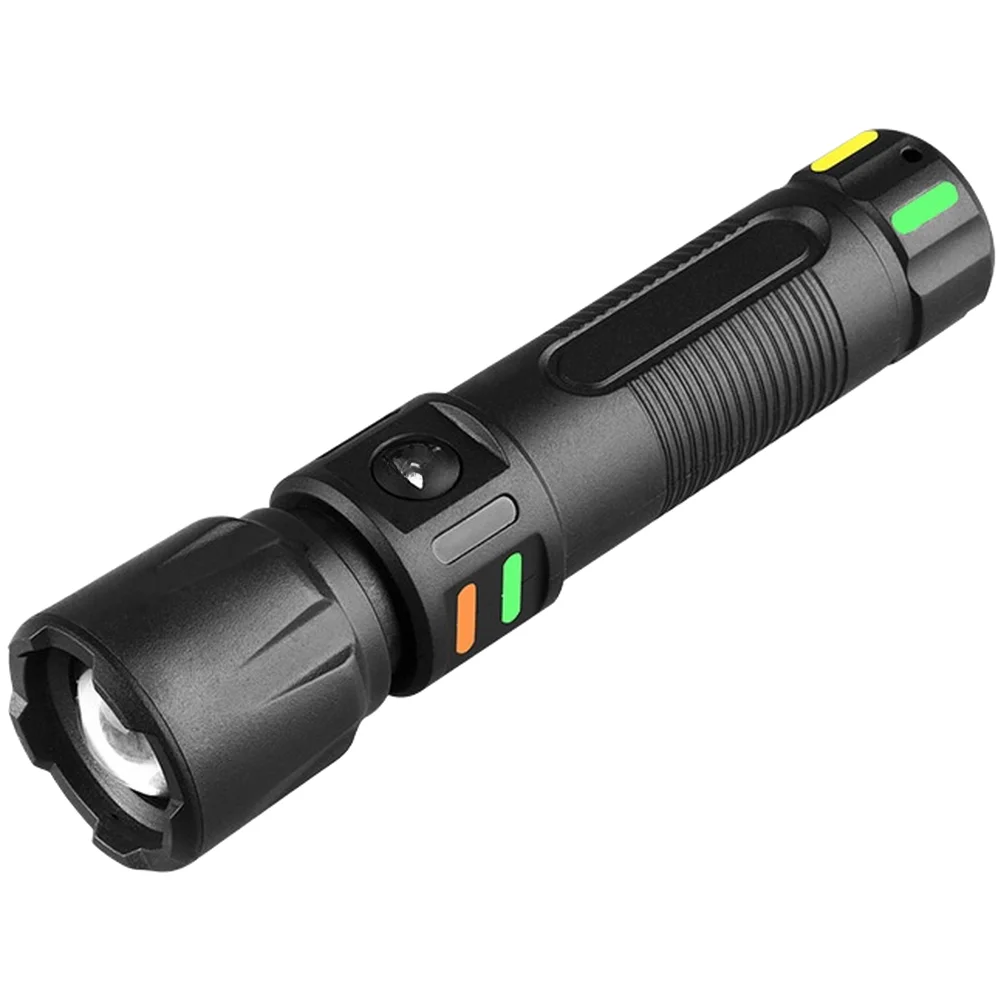 1000LM LED Flashlight Rechargeable Type-C Fast Charge LCD Display IP67 Waterproof 5 Modes Camping Emergency- Tool Kit