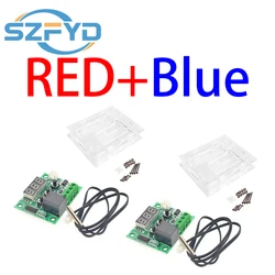 2set Temperature Controller Module with Case, XH W1209 LED Display Digital Thermostat Module with Waterproof NTC Probe