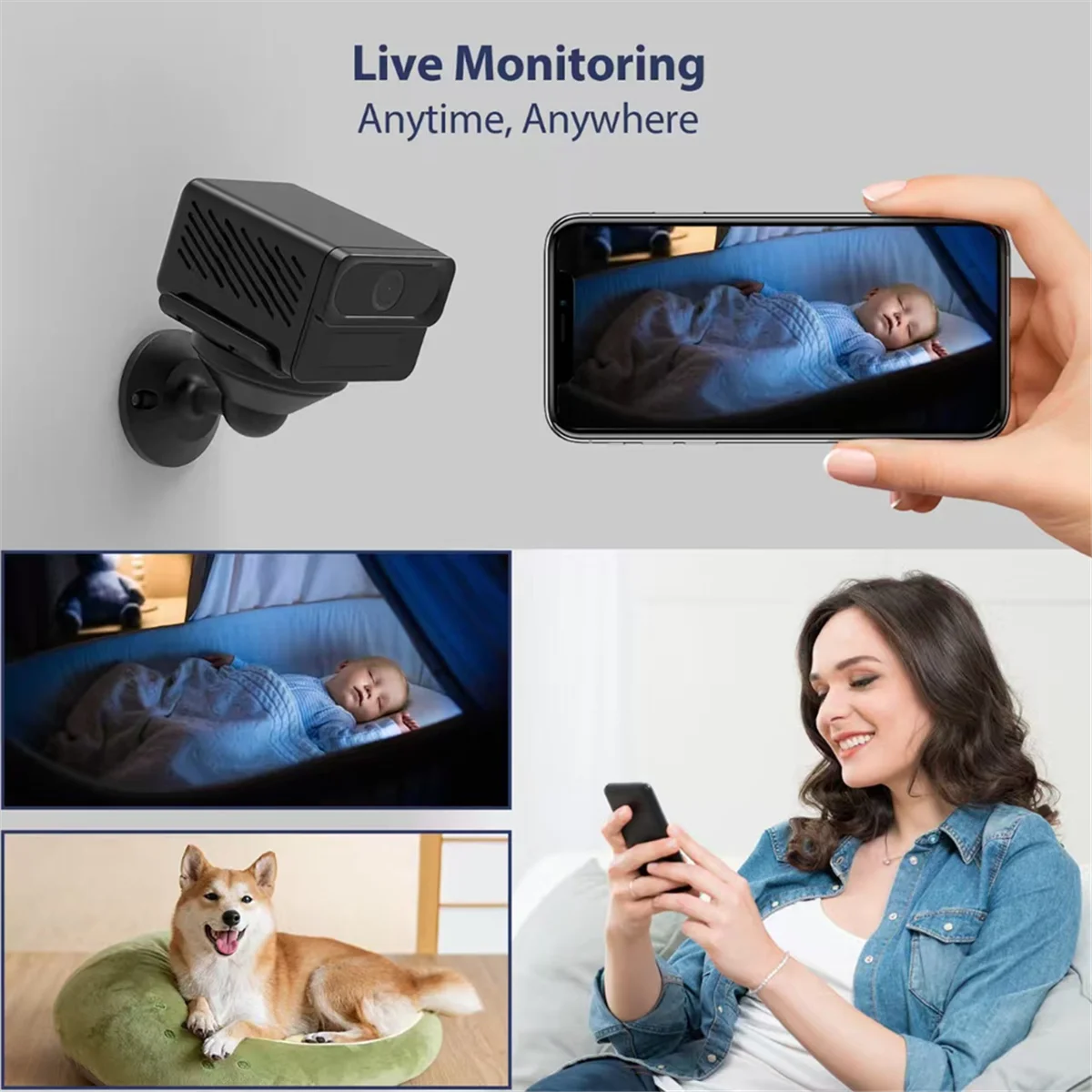 【T330】كاميرا Tuya 2K Wifi كاميرا مراقبة 2.4Gand5G بطارية مدمجة PIR كشف الحركة للرؤية الليلية اتجاهين الصوت #1