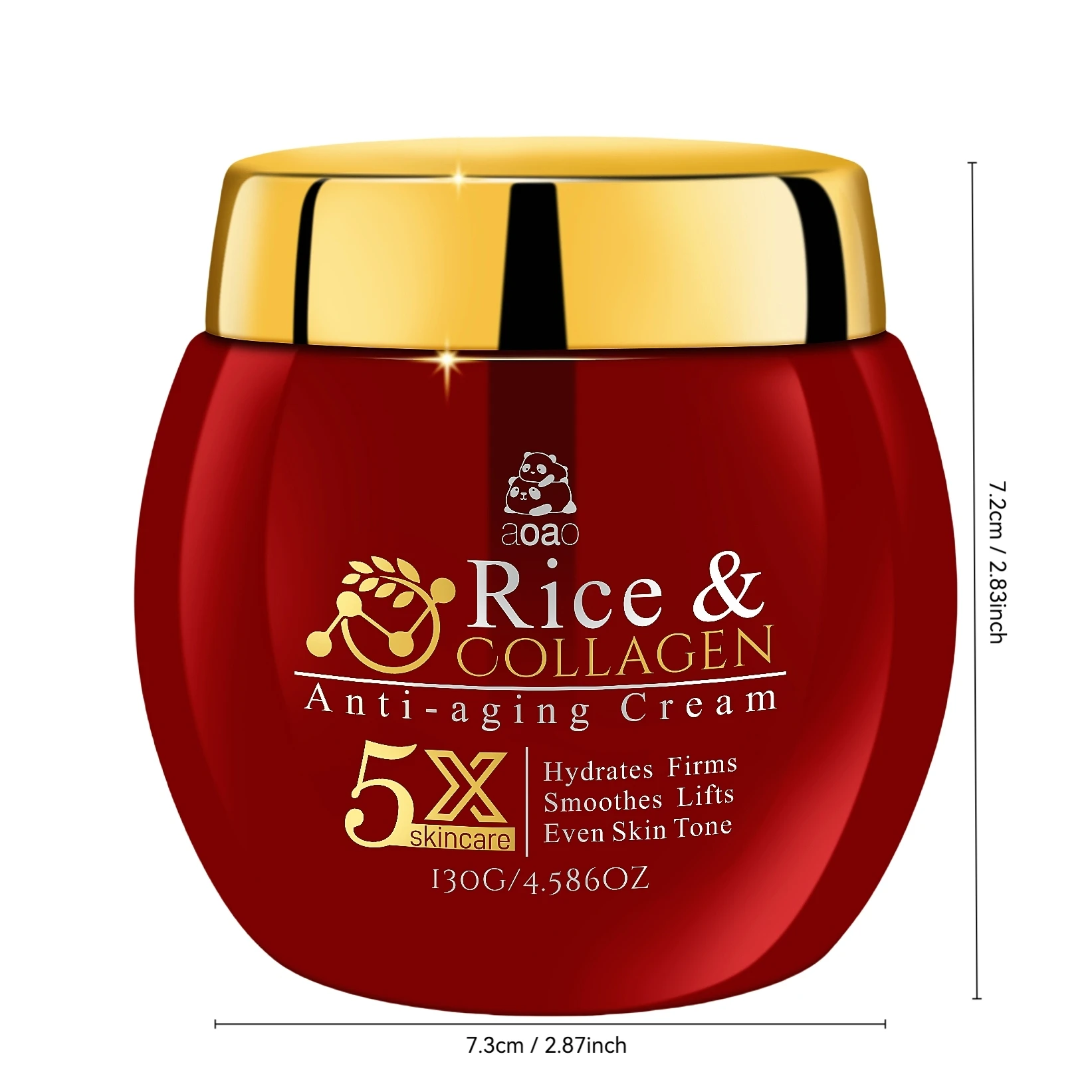 Rice Collagen Anti-Aging Cream with Ceramides and Hyaluronic Acid Essence, Deeply Nourishing & Firming Moisturizer.