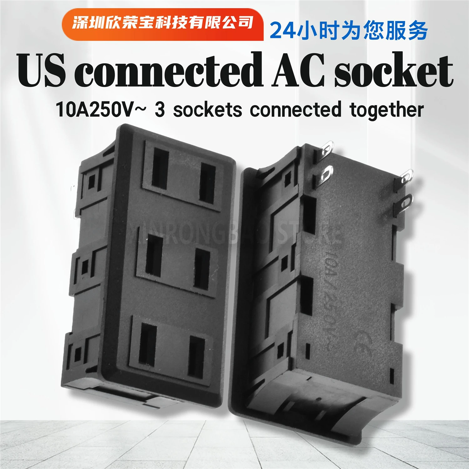3-in-1 US Gang Socket,10A 250v AC Multi-Outlet Wall Plate for Efficient Charging in Home Office For United States,Japan,Thailand